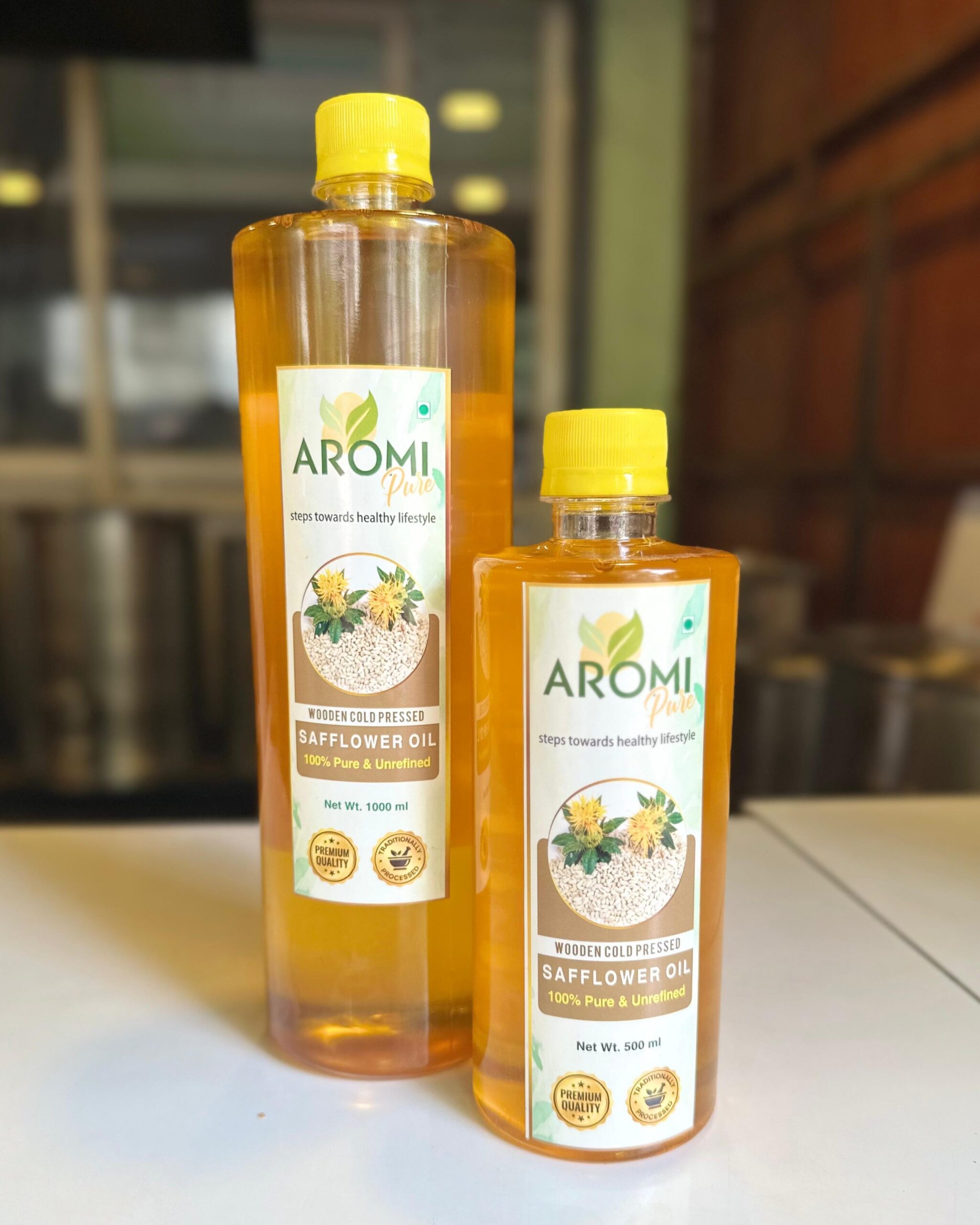 Safflower Oil (1L) - Wood Cold Pressed - Aromi Pure