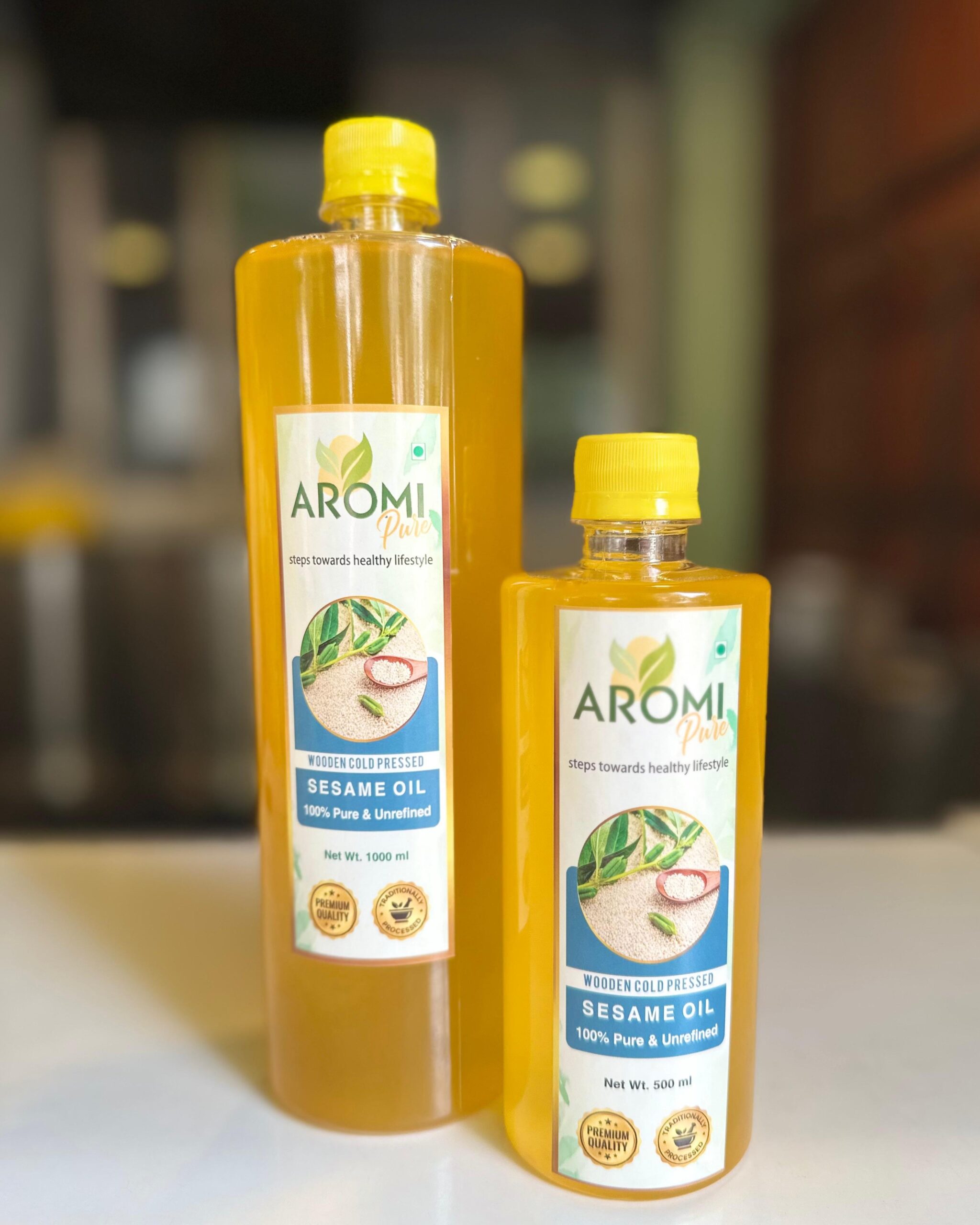 Sesame Oil (1L) - Wood Cold Pressed - Aromi Pure